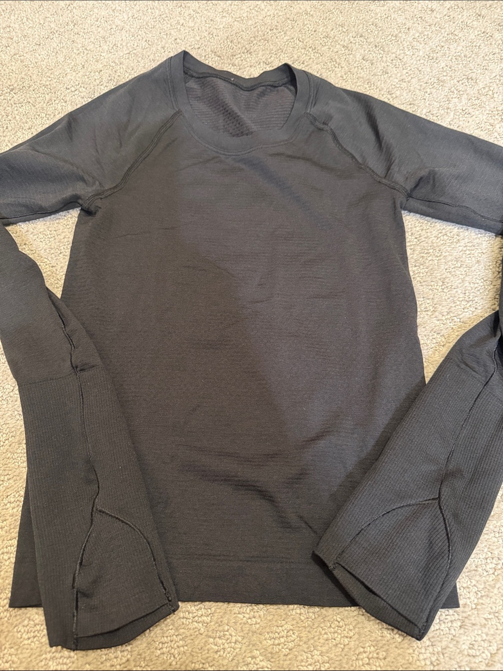 lululemon athletica Black Long-Sleeve Crew Top
